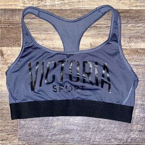 Victoria Sport Women's Charcoal and Black Sports Bra